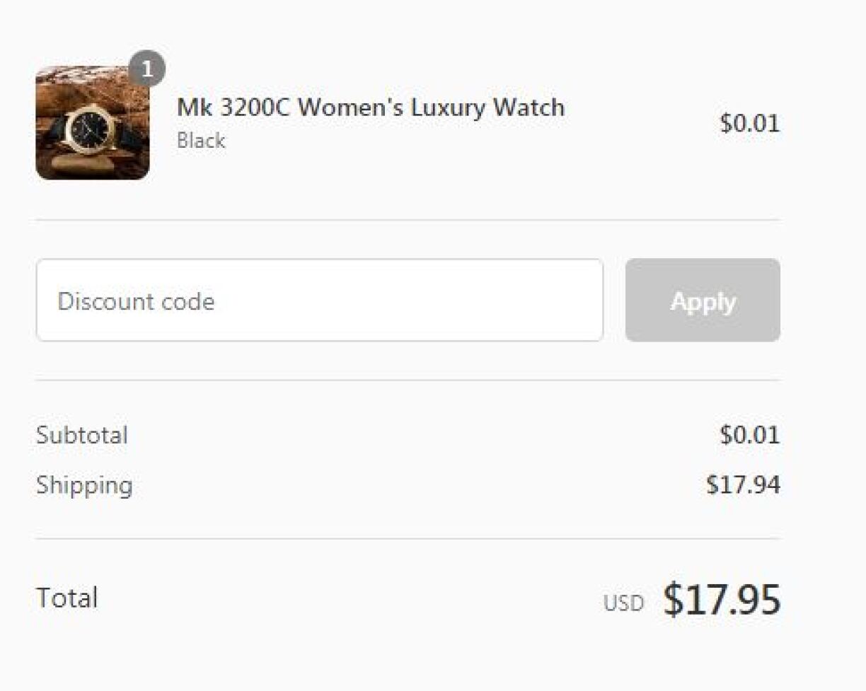 The shipping cost comes to nearly 18 USD.