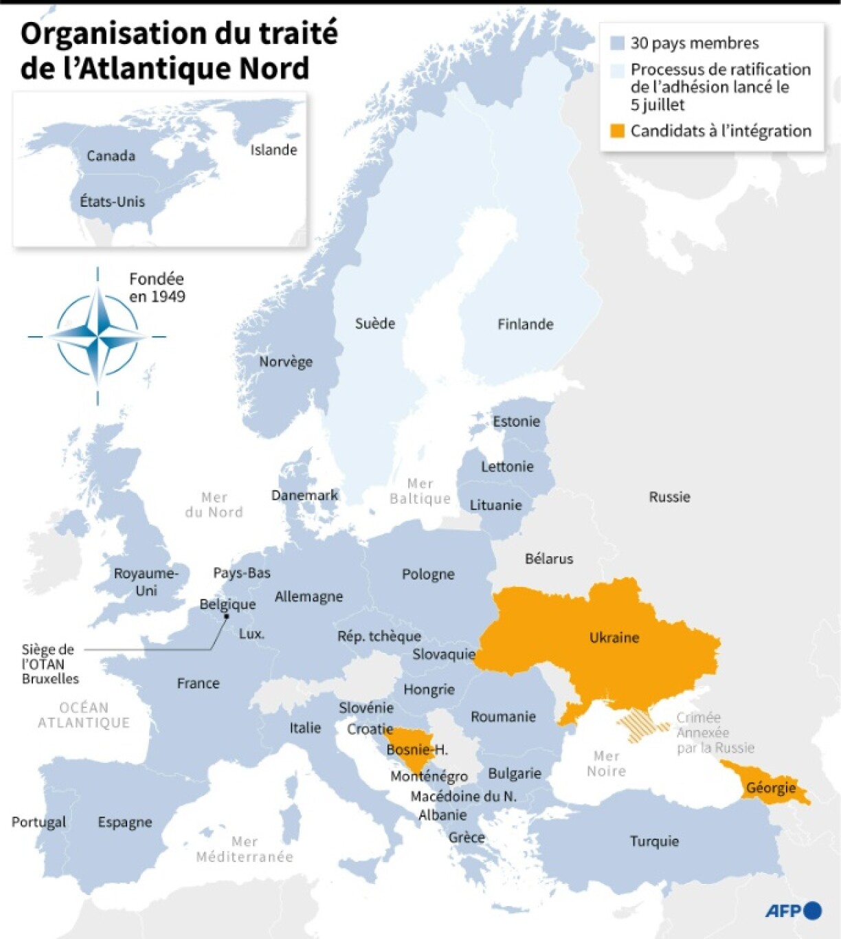 L'organisation du traité de l'Atlantique Nord