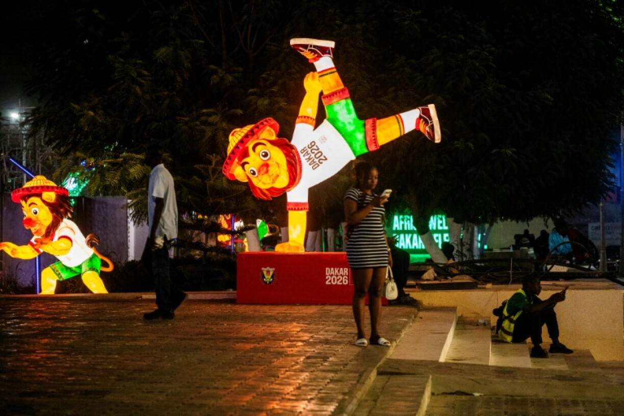 YOG 2026 mascot Ayo in Dakar's central square, Place de l'Independance