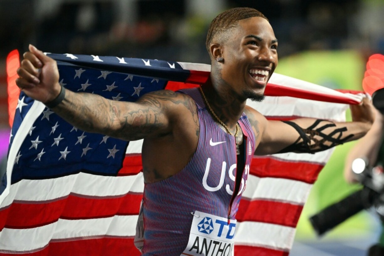 Le jeune sprinteur Jordan Anthony sacré sur 60 m aux Championnnats du monde de Torun, le 20 mars 2026