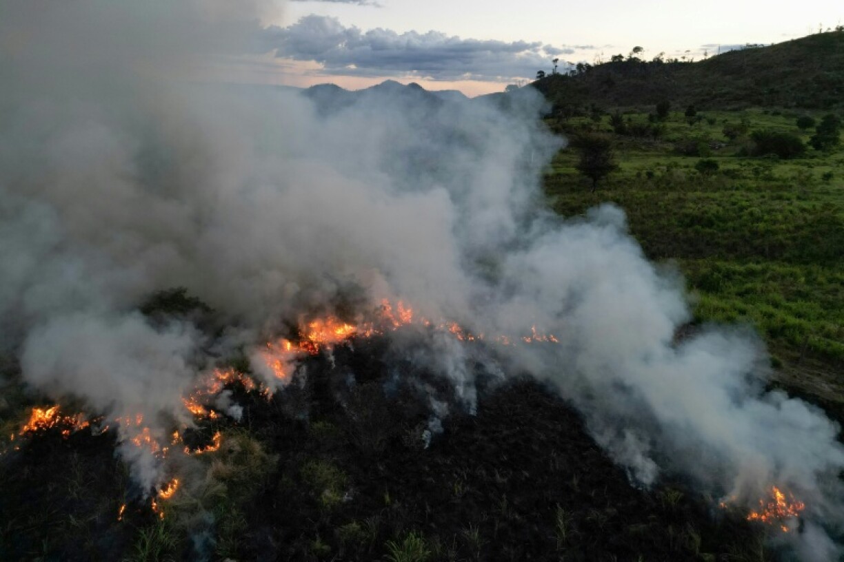 Field fires -- like this one in June 2025 in Sao Felix do Xingu, Para state, Brazil -- is a cheap way to clear pastures