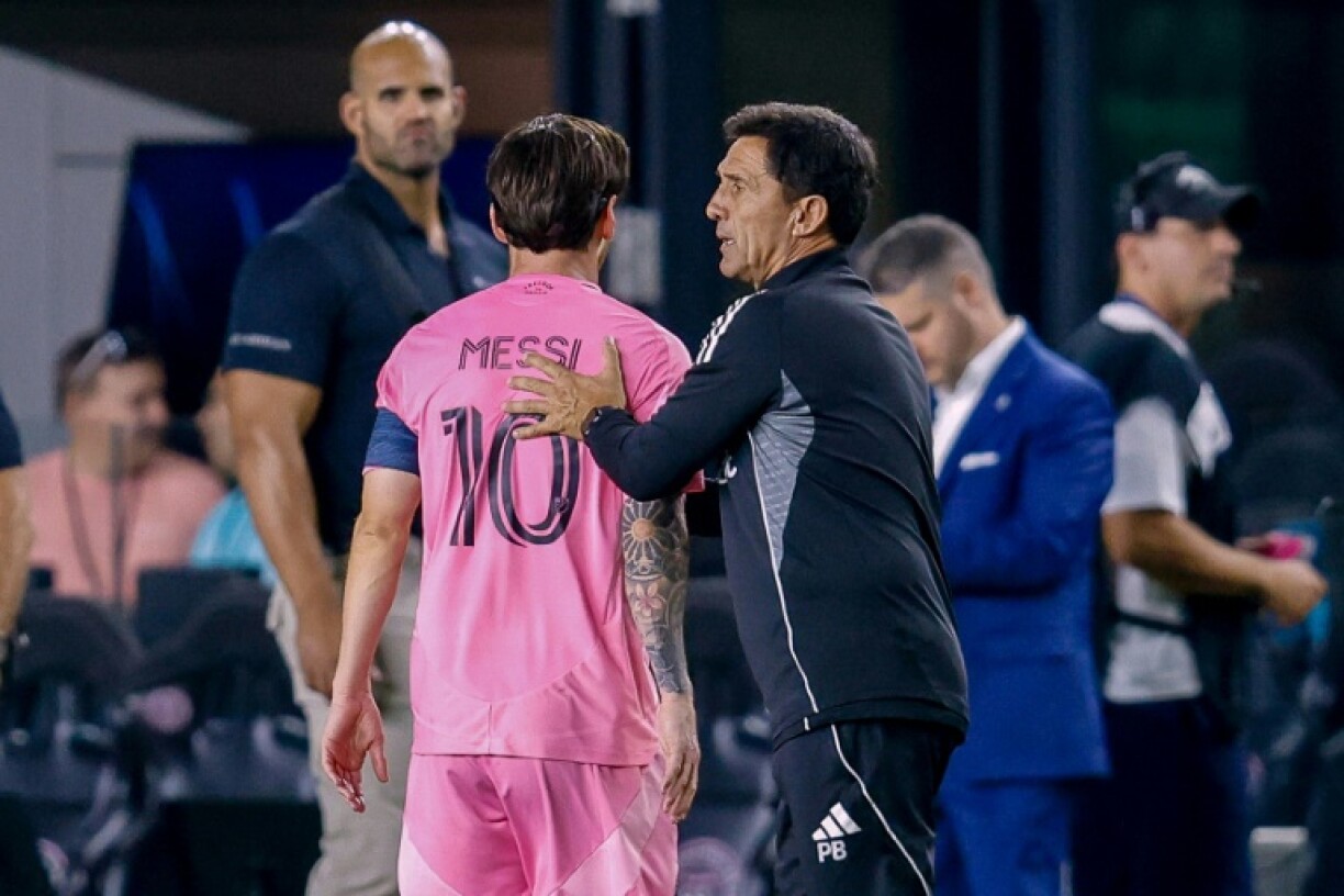Lionel Messi looked dejected after his Inter Miami team lost their CONCACAF Champions Cup semi-final to the Vancouver Whitecaps.