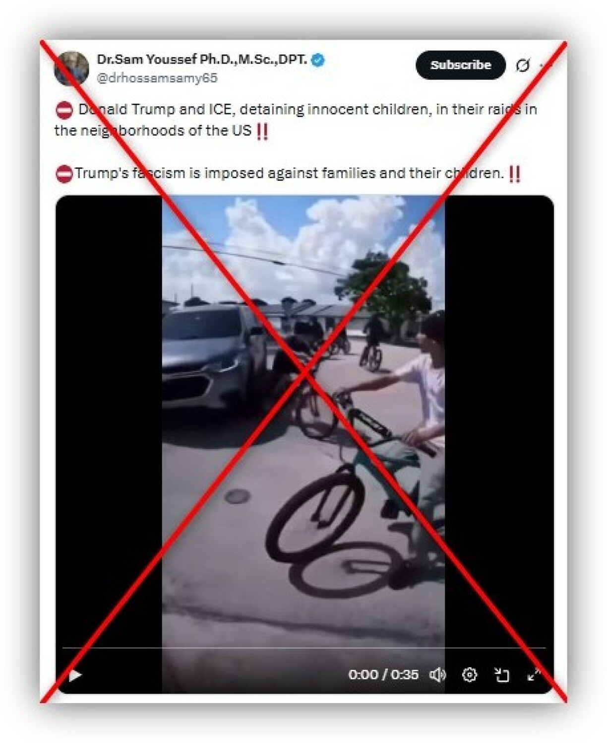 Screenshot from X taken January 21, 2026