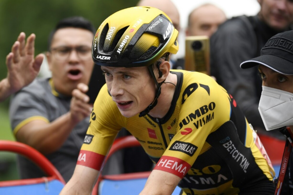 Le Danois Jonas Vingegaard lors de sa victoire dans la 16e étape de la Vuelta, le 12 septembre 2023 à Bejes