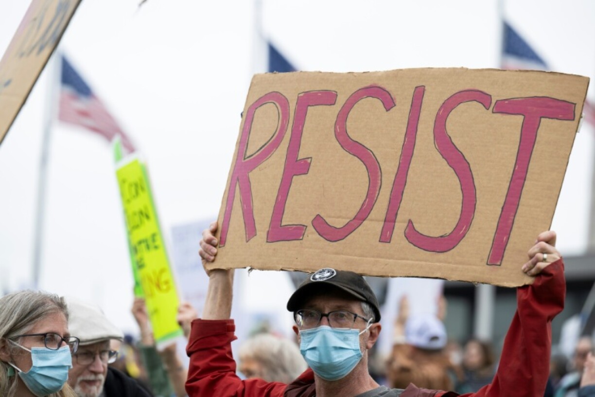 Thousands of people gathered on Washington's National Mall in the largest protests since Donald Trump's return to the White House