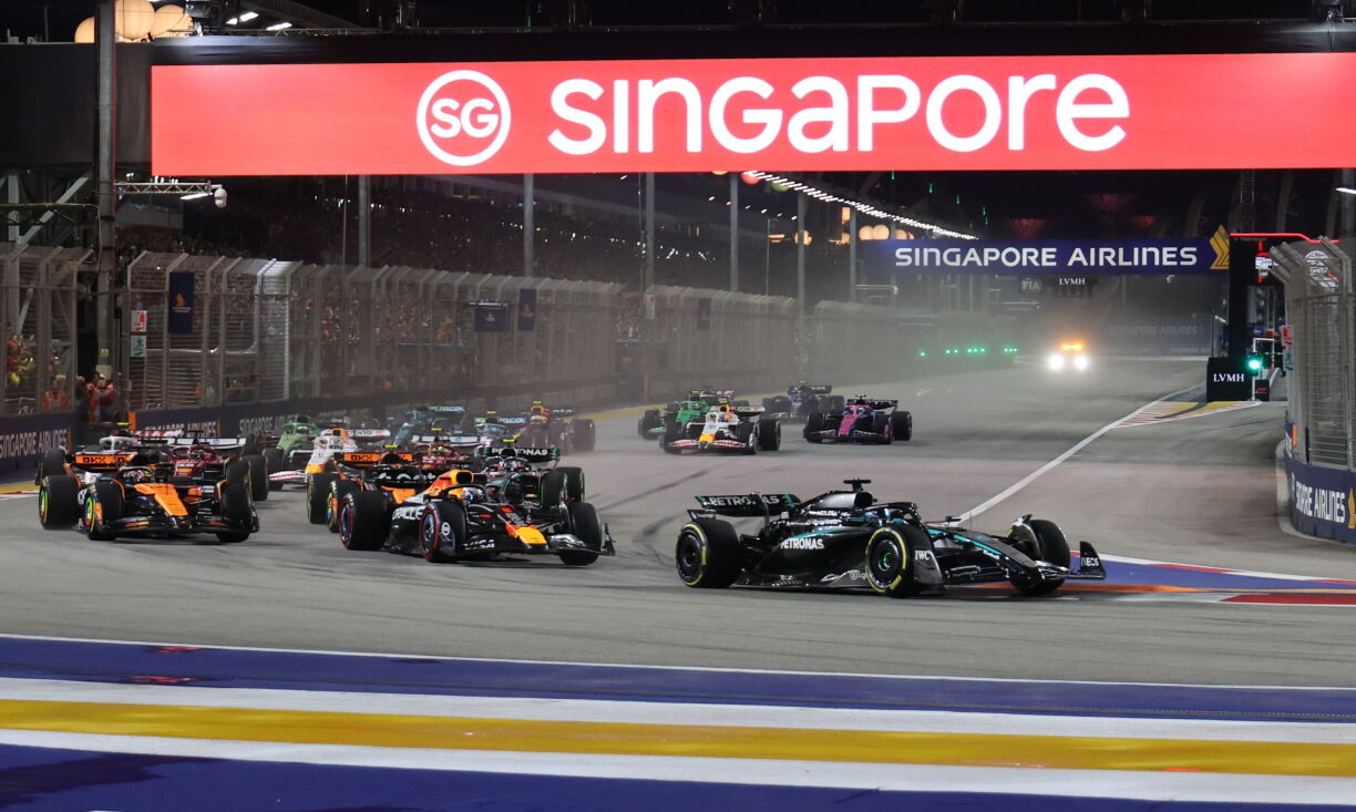 Den Depart um GP vu Singapur 2025.