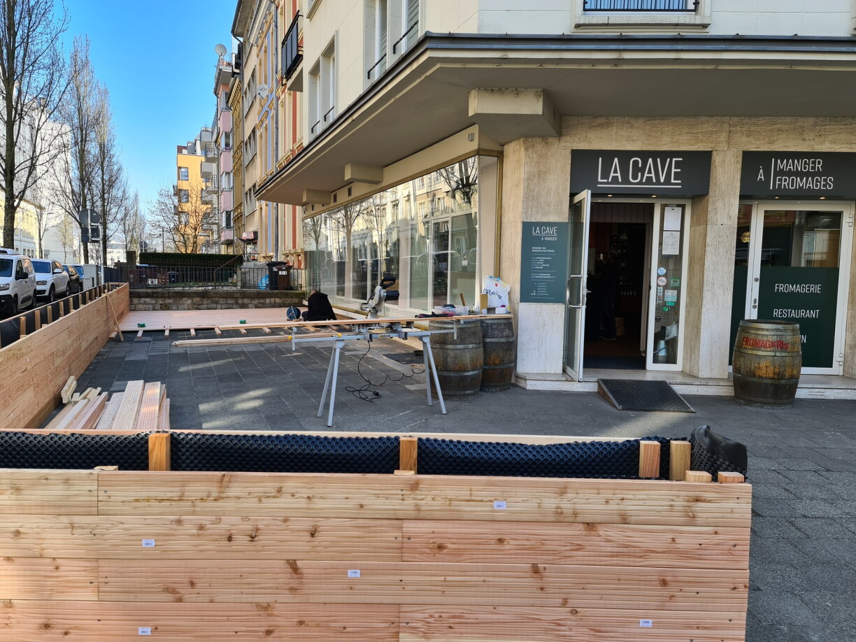 Une photo prise dans le quartier Gare à Luxembourg le 26 mars 2021