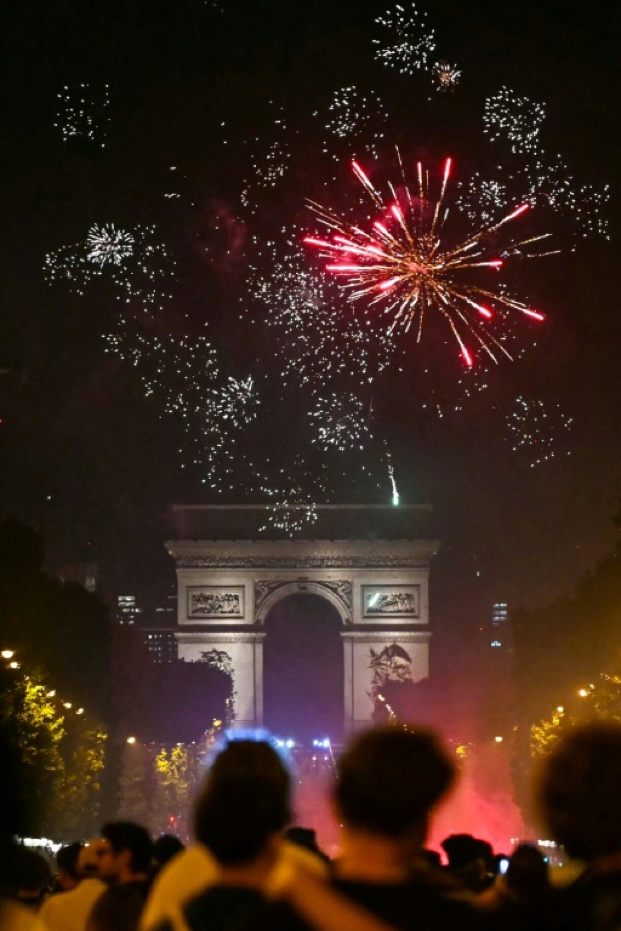 The epicentre of celebrations was on the Champs-Elysees, where scuffles broke out with police