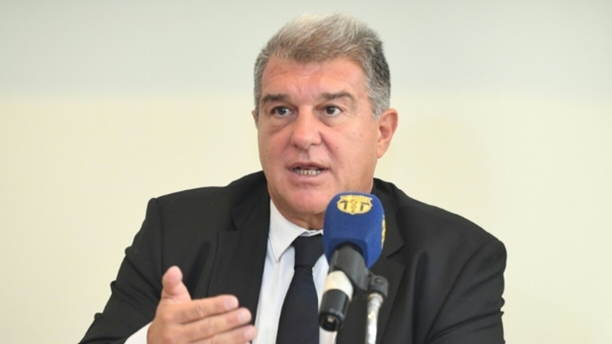 Le président du FC Barcelone Joan Laporta, le 15 novembre 2022 à Bogota