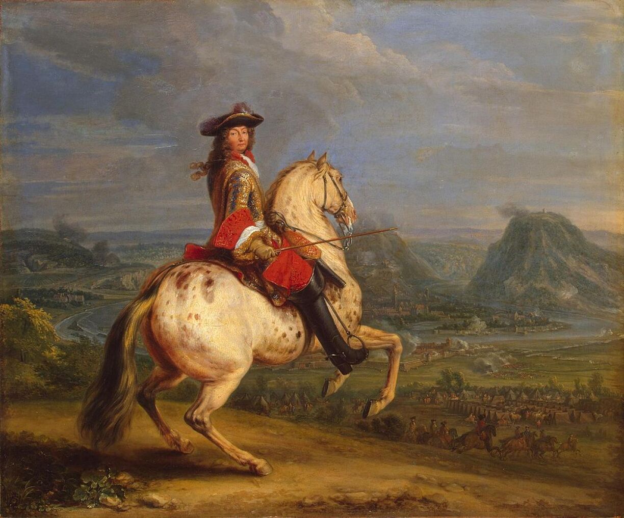 Louis XIV on one of his many campaigns.