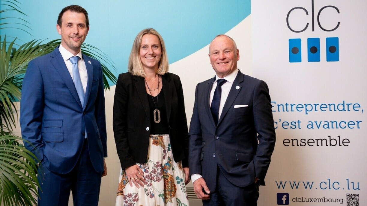 From left to right: Tom Baumert, CLC Director, Carole Muller, CLC President, and Fernand Ernster, CLC Vice-President