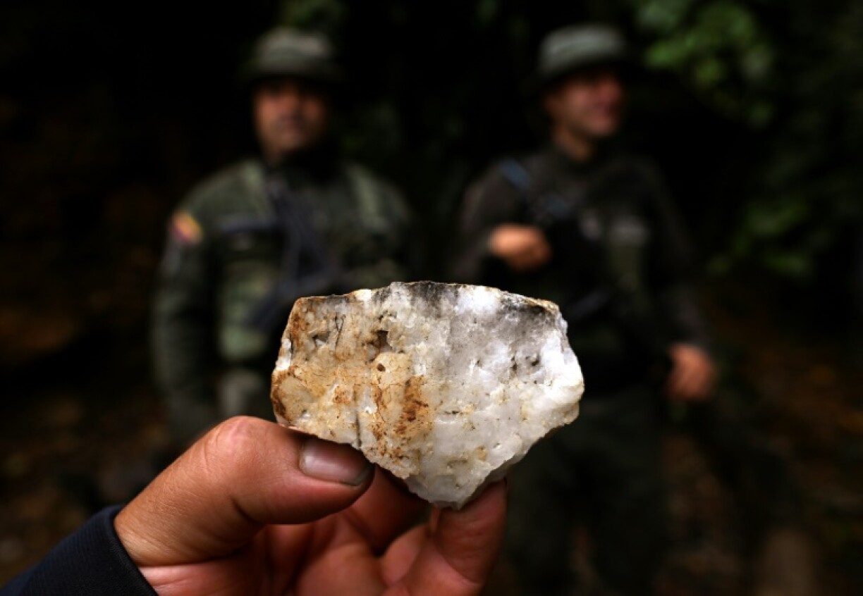 A piece of gold ore extracted from Farallones National Park