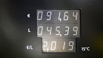 Une station-service dans le Hainaut, en Belgique, ce jeudi 12 mars 2026.