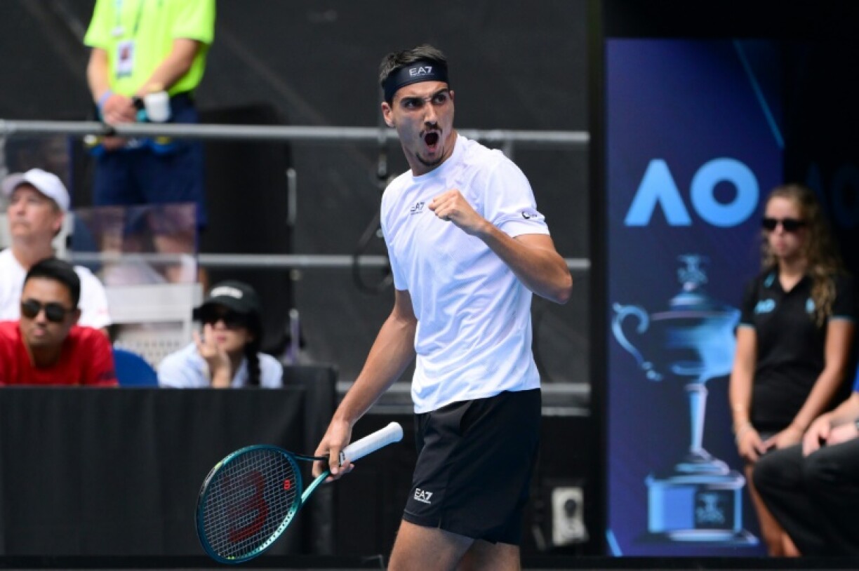 Italy's Lorenzo Sonego reached his first Grand Slam quarter-final at the Australian Open