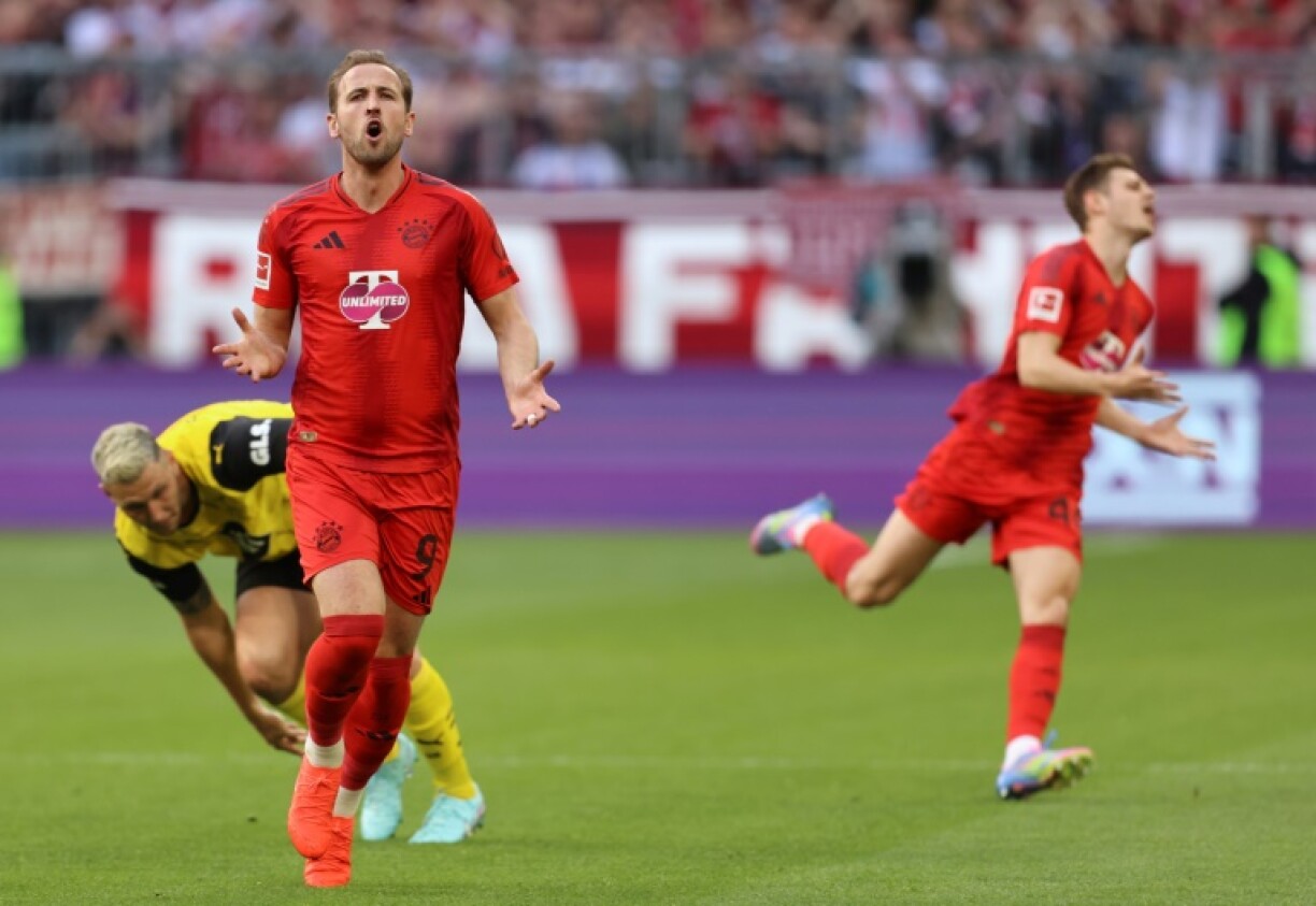 Bayern Munich striker Harry Kane failed to find the net against Borussia Dortmund in Saturday's 2-2 home draw
