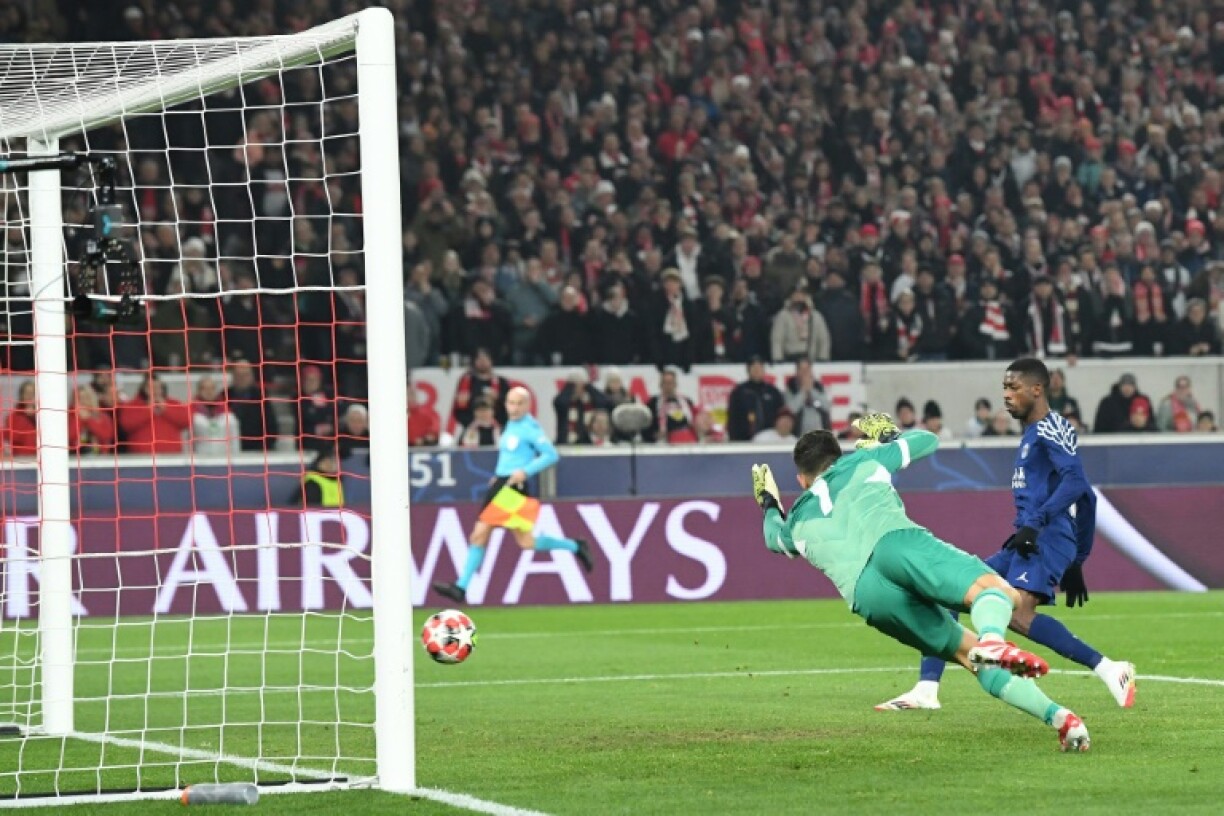 Ousmane Dembele's (R) hat-trick sent PSG to victory at Stuttgart