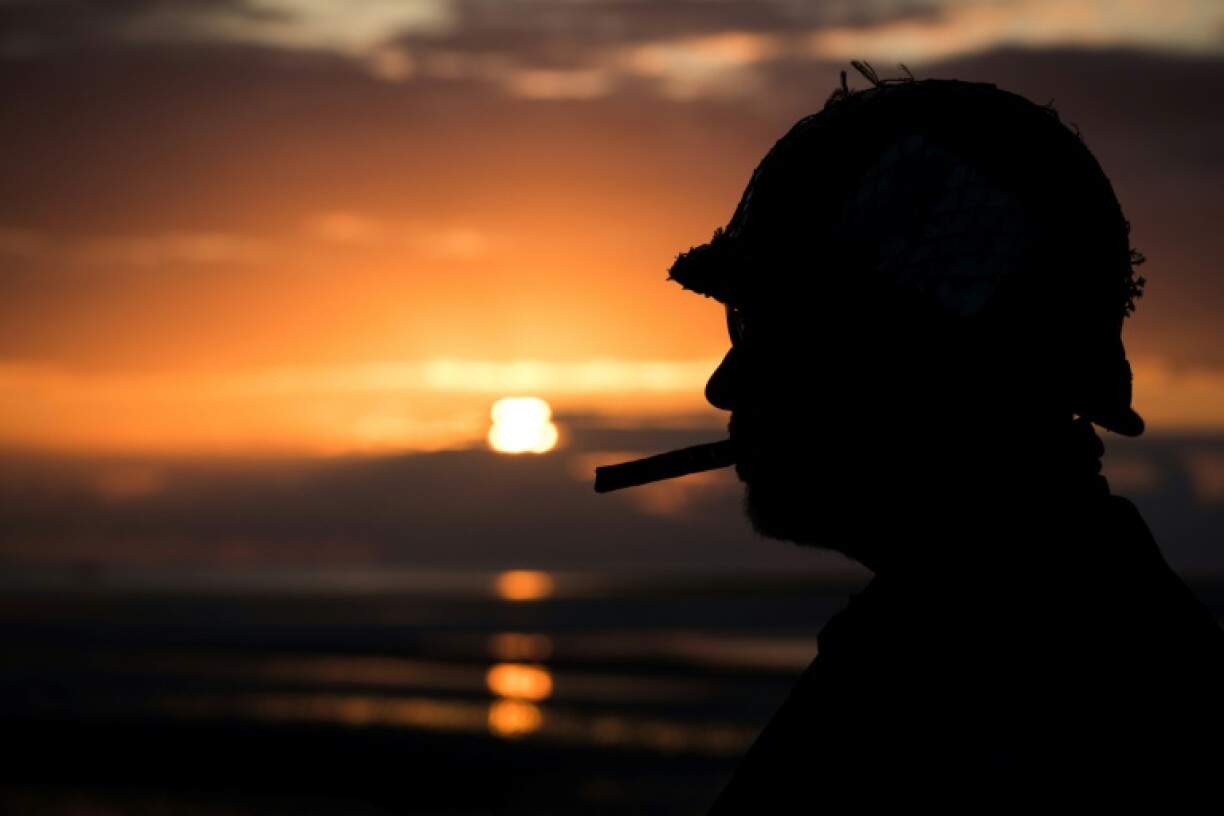WWII commemorators in costume joined the ceremonies