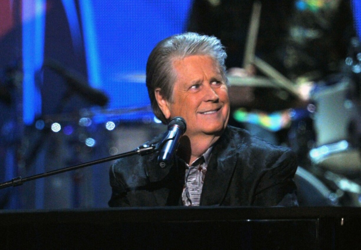 Musician Brian Wilson of The Beach Boys performs onstage at the 54th Annual Grammy Awards