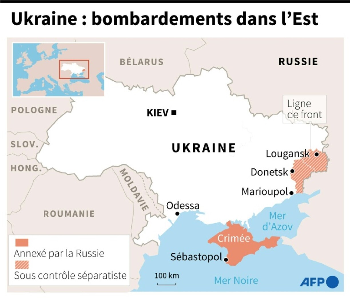 Ukraine : bombardements dans l'Est