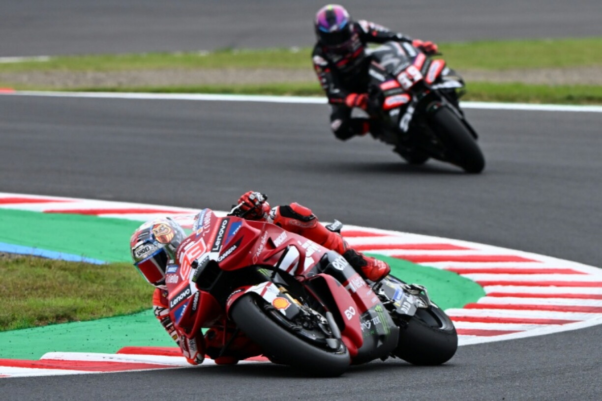 Ducati rider Marc Marquez topped the timesheets in first practice for the Australian MotoGP