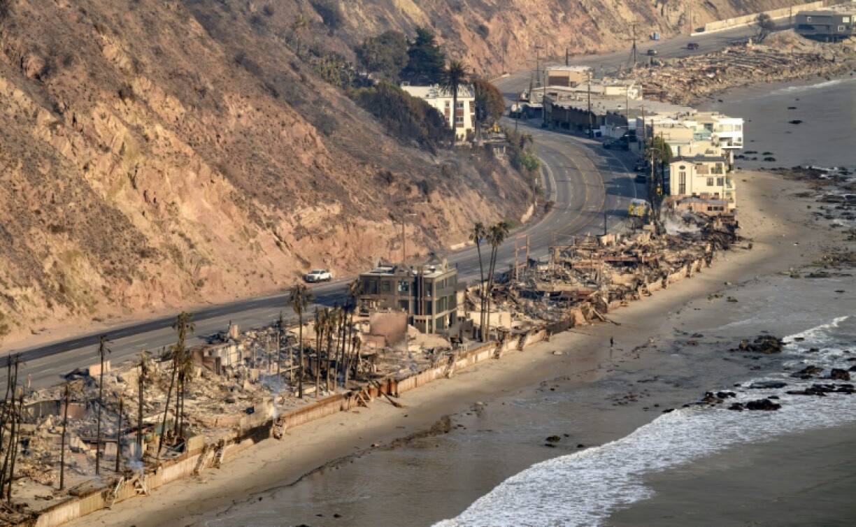 Multi-million dollar mansions in Malibu have vanished entirely, seemingly swept into the Pacific ocean by the force of the Palisades Fire