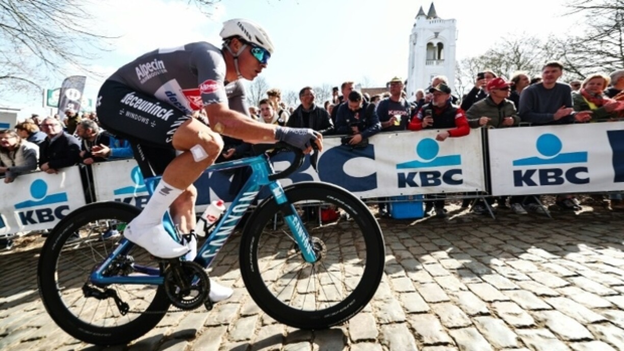 Le Belge Jasper Philipsen lors de Gent-Wevelgem, en Belgique, le 30 mars 2025