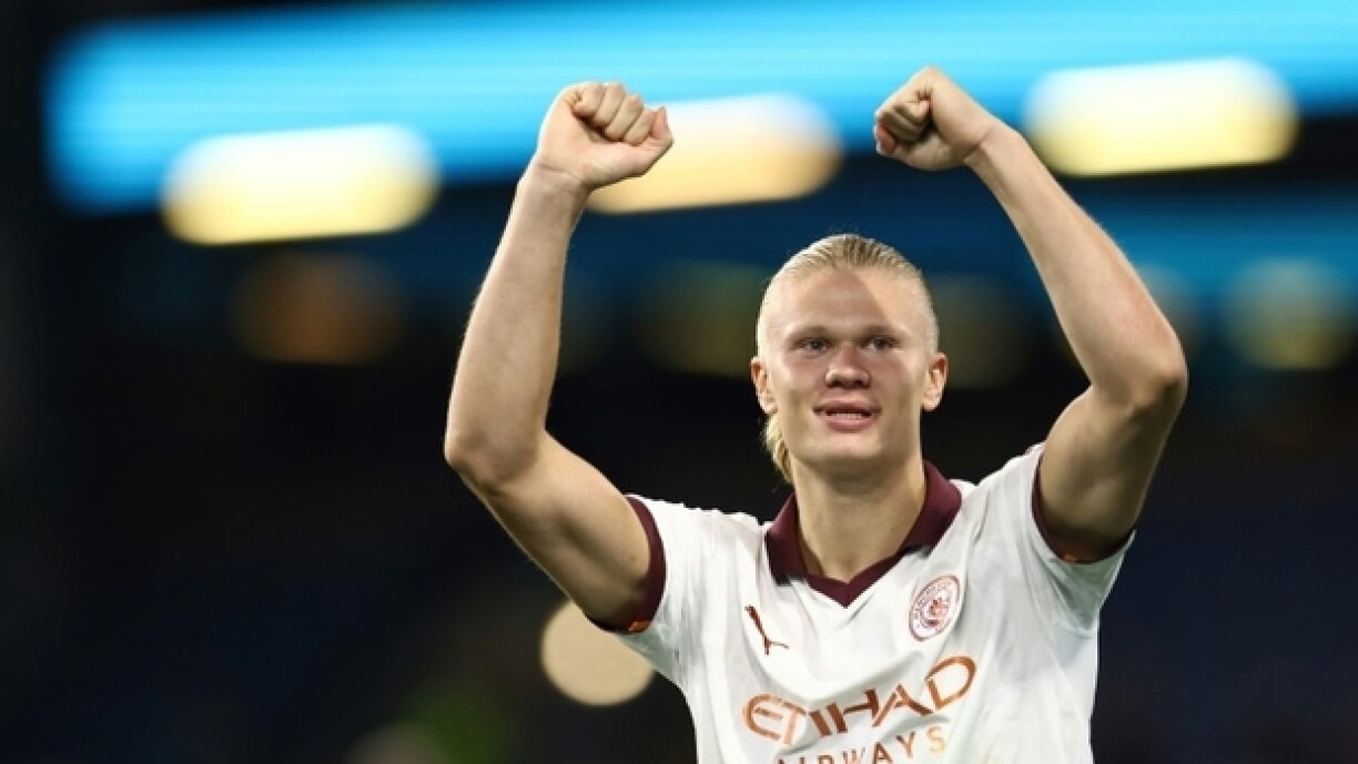 Den Erling Haaland ka sech iwwer 2 Goler freeën