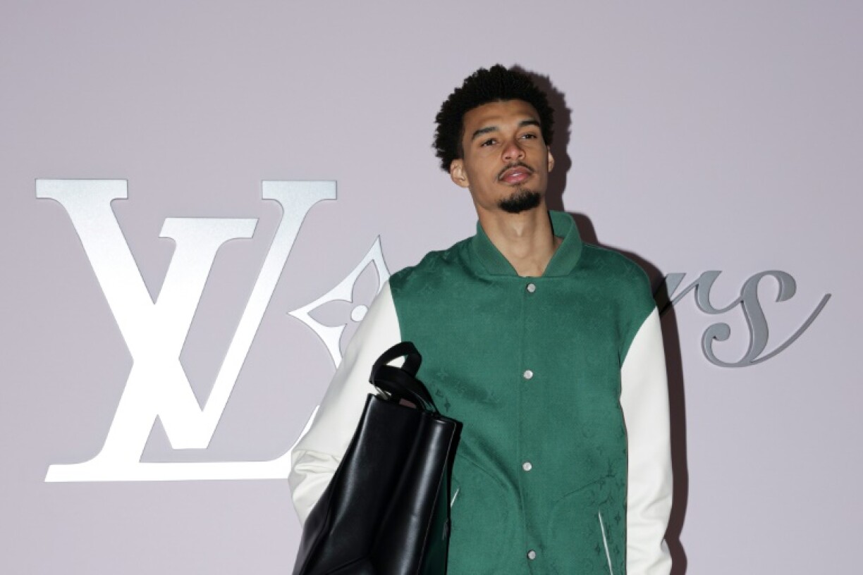 French NBA basketball star Victor Wembanyama was given the spot of honour