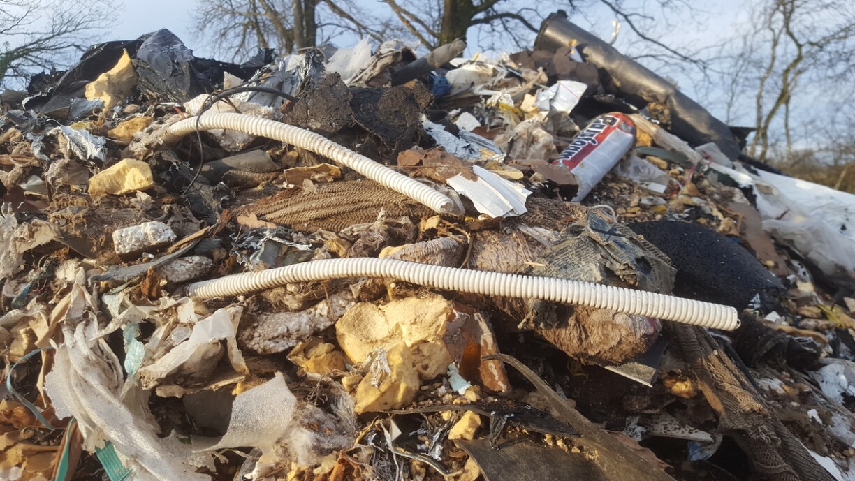 Les décharges sauvages se multiplient à la frontière. Ici à Hussigny-Godbrange.