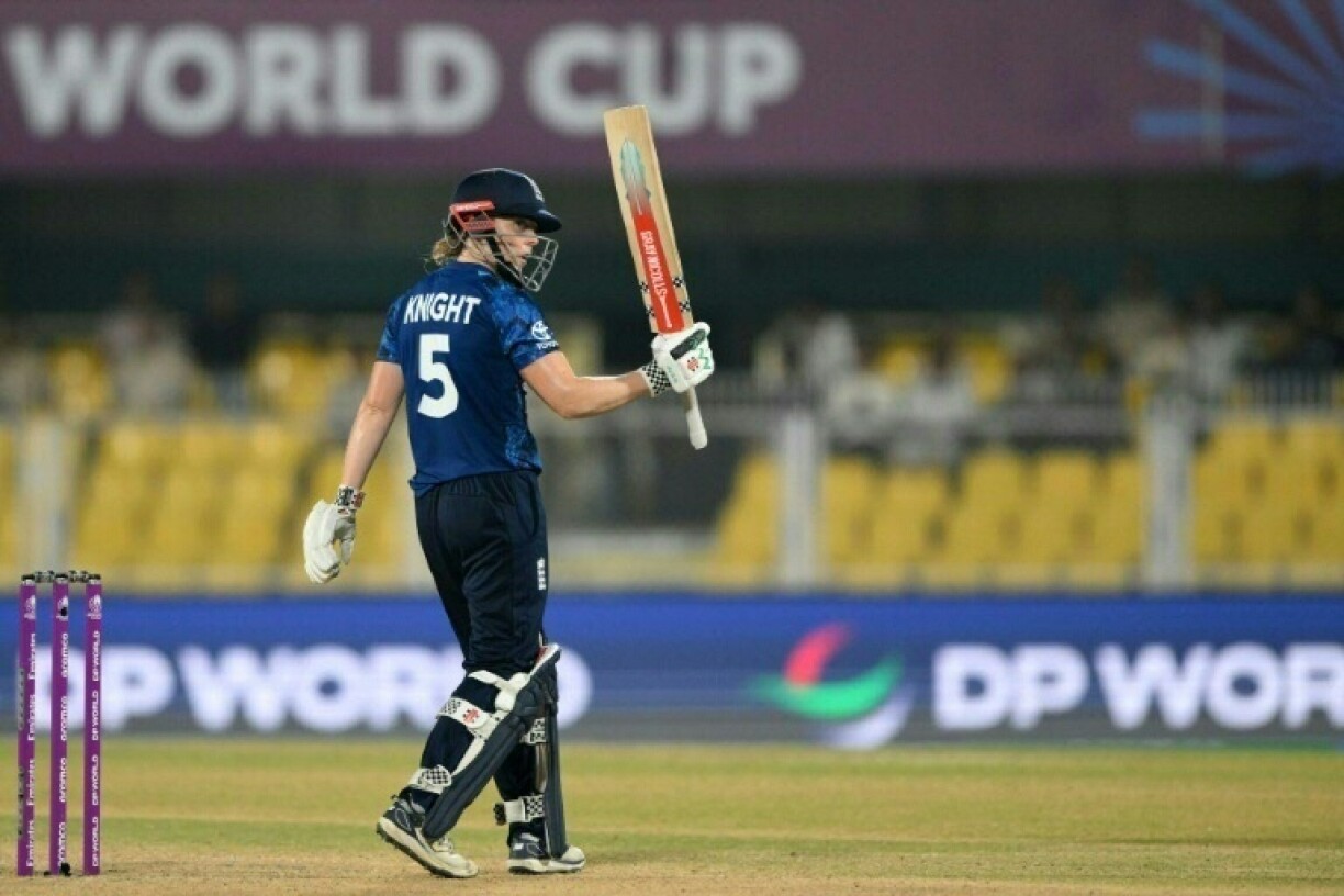 Heather Knight's 79 not out led England to a four-wicket win over Bangladesh in Guwahati