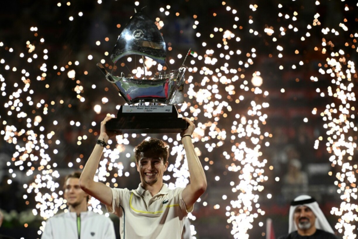 Le Français Ugo Humbert vainqueur du tournoi de Dubaï, le 2 mars 2024