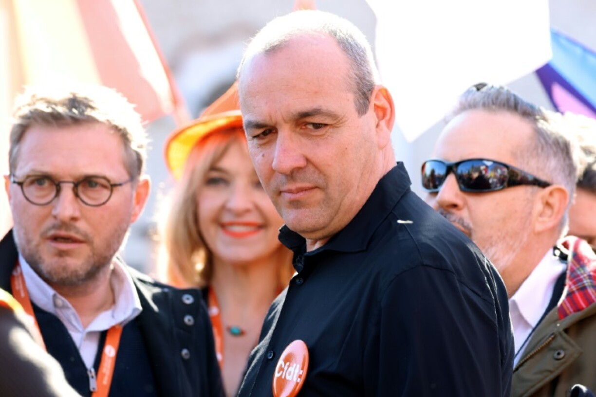 Le secrétaire général de la CFDT Laurent Berger lors d'une mobilisation nationale contre la réforme des retraites, le 16 février 2023 à Albi