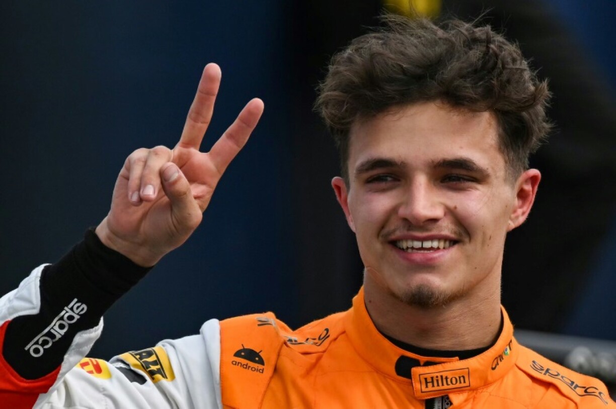 Le pilote britannique de Mc Laren Lando Norris après le Grand Prix de Grande-Bretagne de Silverstone, le 9 juillet 2023