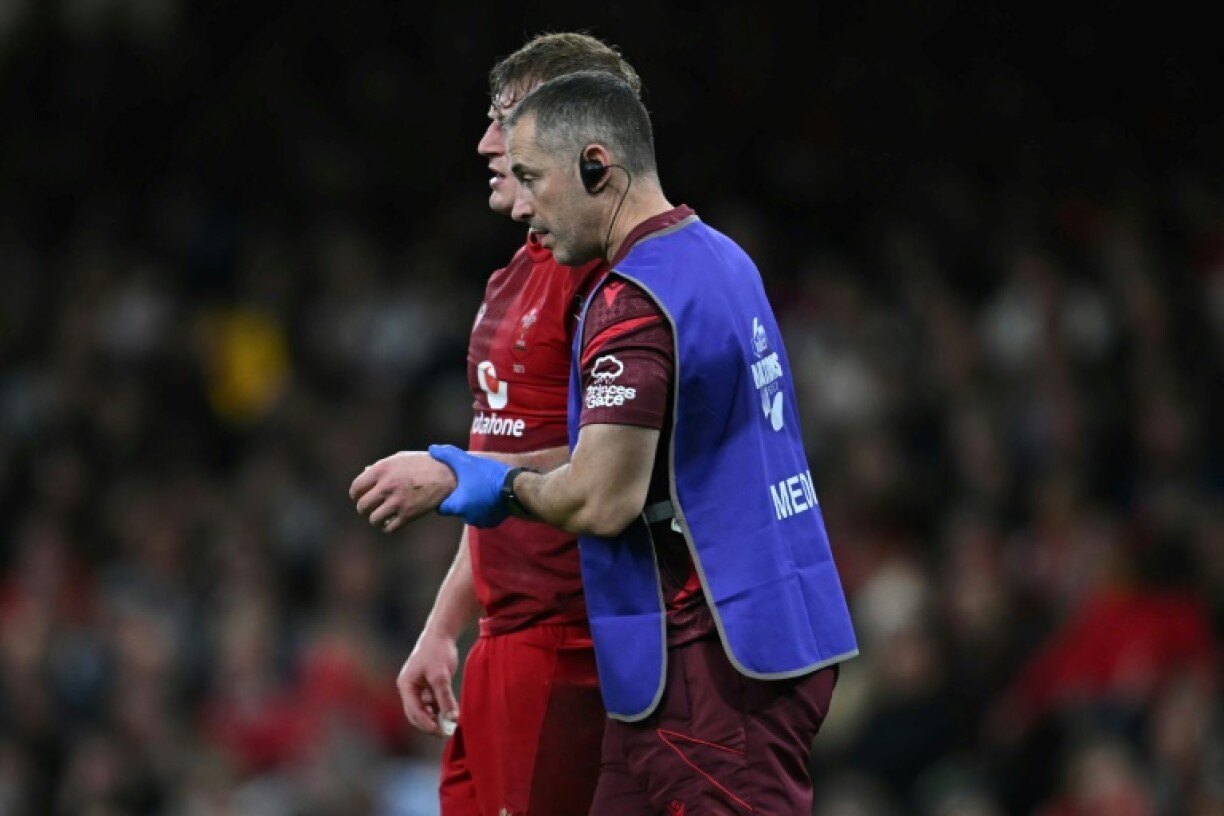 Wales captain Jac Morgan is helped from the field after injuring his arm scoring a try during a 52-28 Autumn Nations Series defeat by Argentina in Cardiff