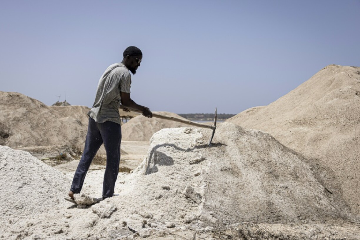 Harvesting and selling the salt from the lake waters is a lucrative sideline