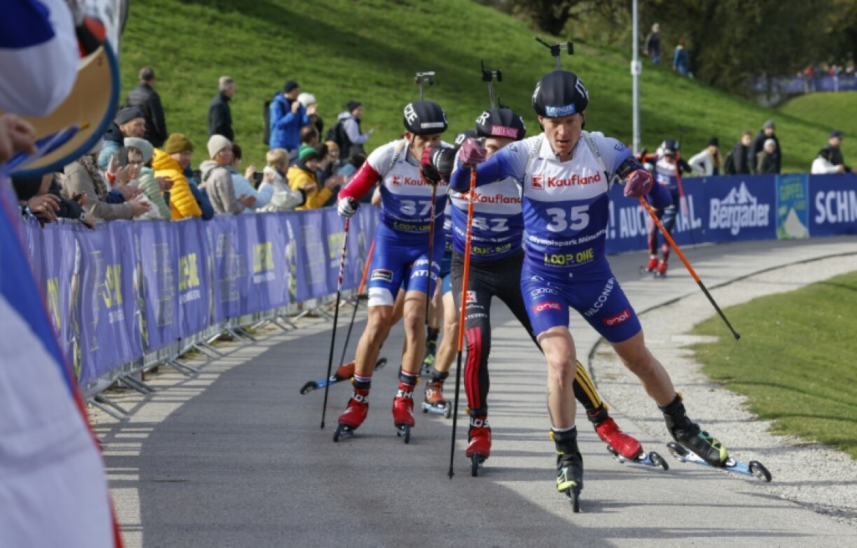 No snow, no problem: Biathletes on rollerskates compete in the