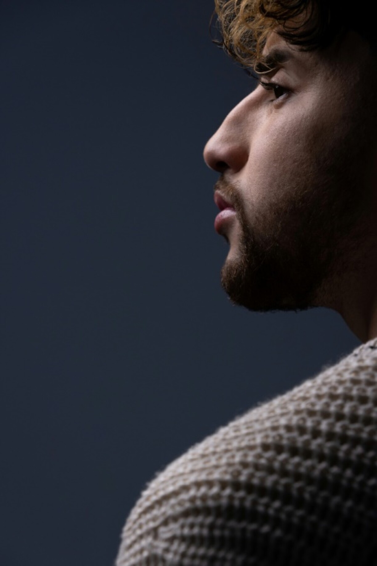 L'influenceur, vidéaste, humoriste et acteur franco-algérien Riadh Belaiche, dit Just Riadh, à Paris le 24 janvier 2023