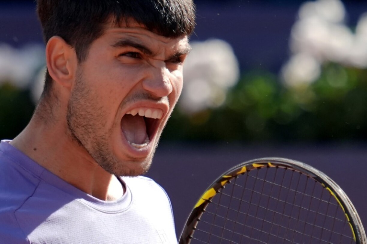 Carlos Alcaraz enjoying his victory over Arthur Fils