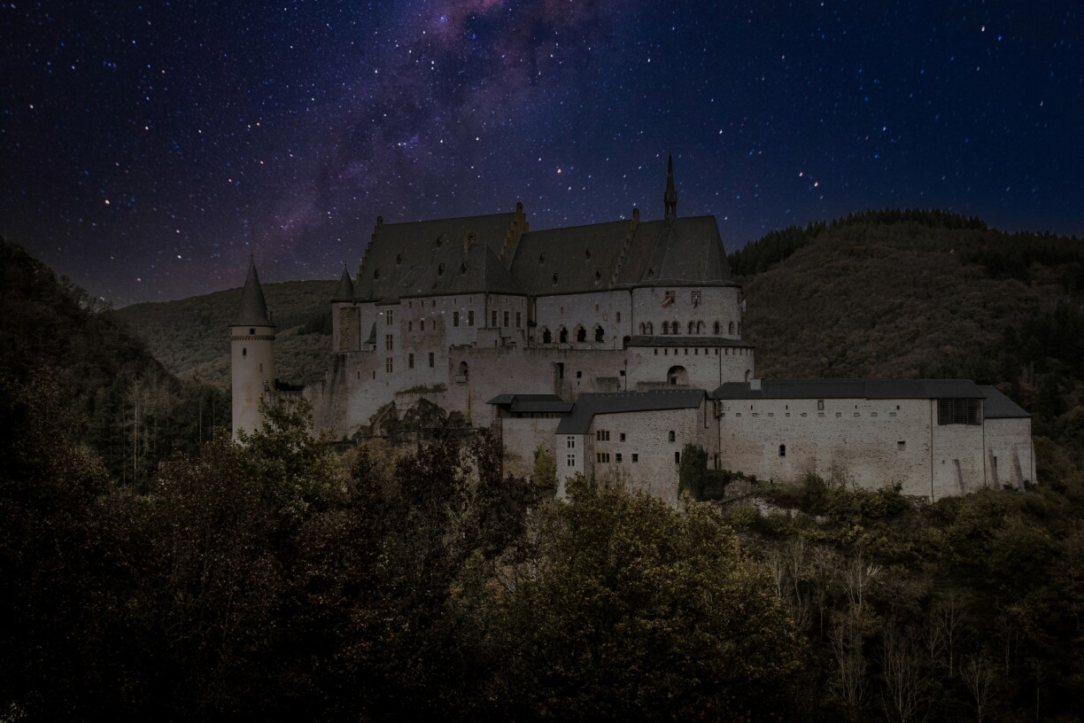 Vianden Castle by night.