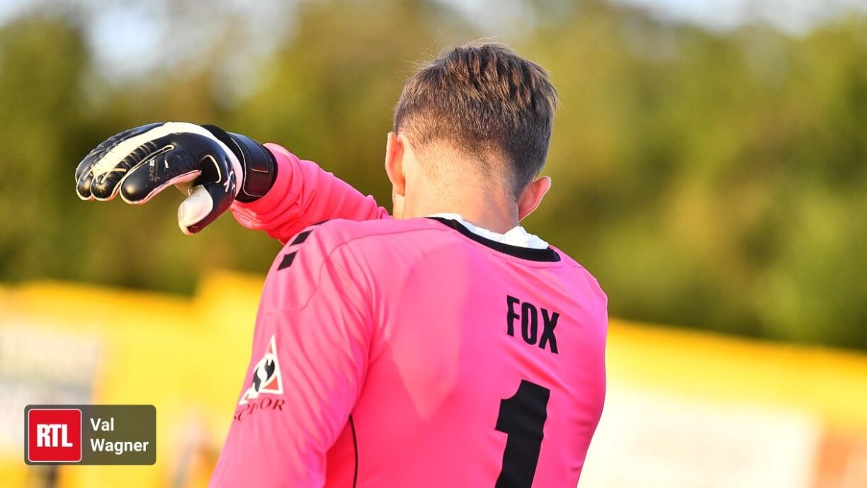 F91 Dudelange's Lucas Fox didn't have the best of games this week.