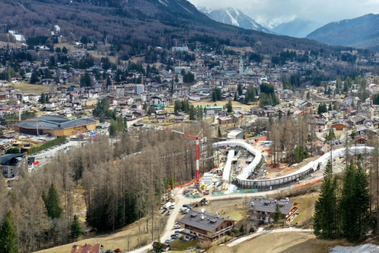 Uphill task: the sliding track in Cortina was ready in time for its March deadline