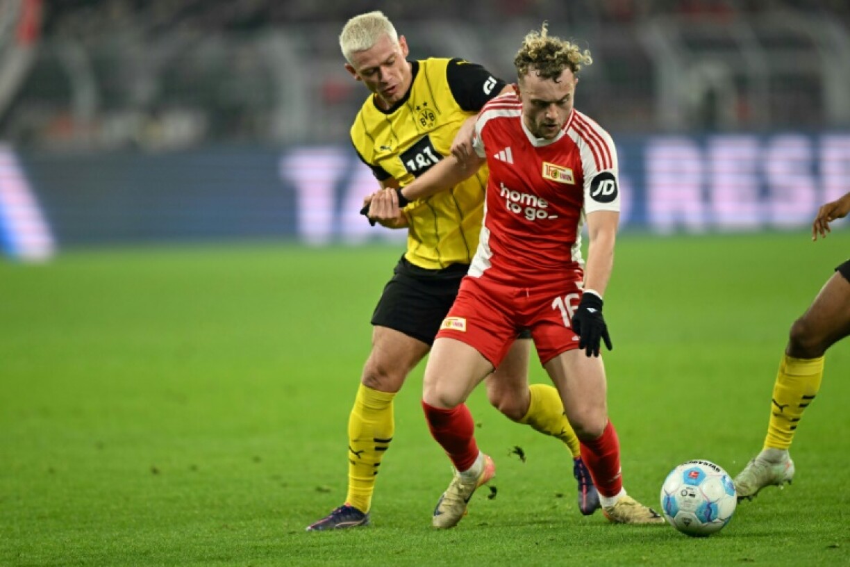 Union Berlin forward Benedict Hollerbach (in red) has made a crucial contribution to his side's fortunes this season.
