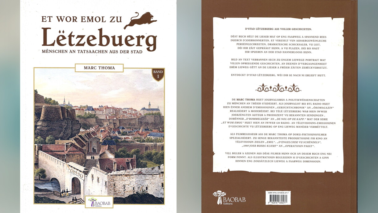 De Cover vun "Et wor emol zu Lëtzebuerg. Mënschen an Tatsaachen aus der Stad" vum Marc Thoma