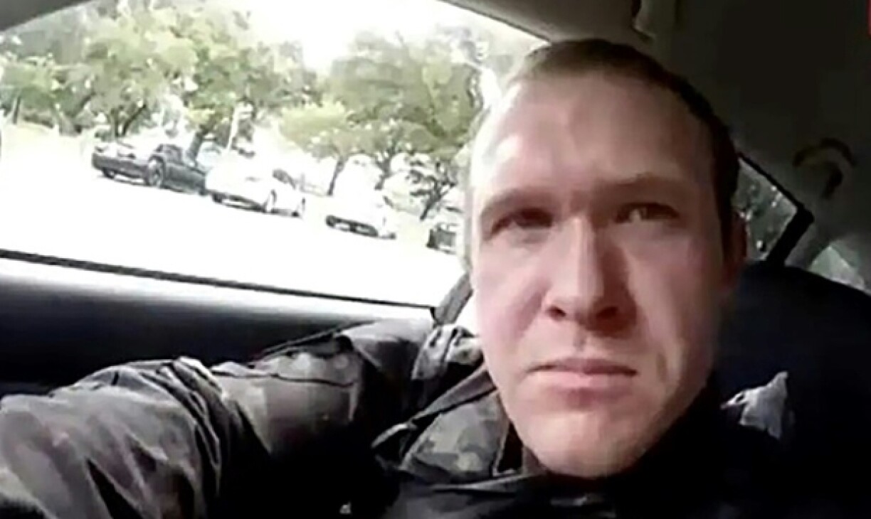 Image tirée de la vidéo diffusée par l'homme suspecté d'être l'auteur de l'attaque de Christchurch.