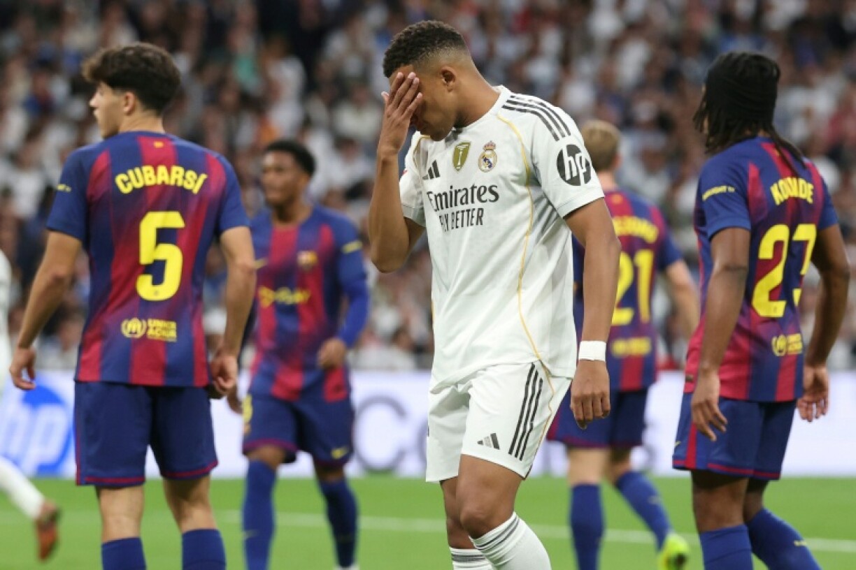 L'attaquant vedette du Real Madrid Kylian Mbappé lors d'un précédent clasico contre le FC Barcelone, le 26 octobre 2026