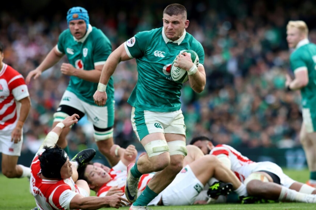 Flanker Nick Timoney outstriped the Japan defence to score Ireland's second try in Dublin on Saturday