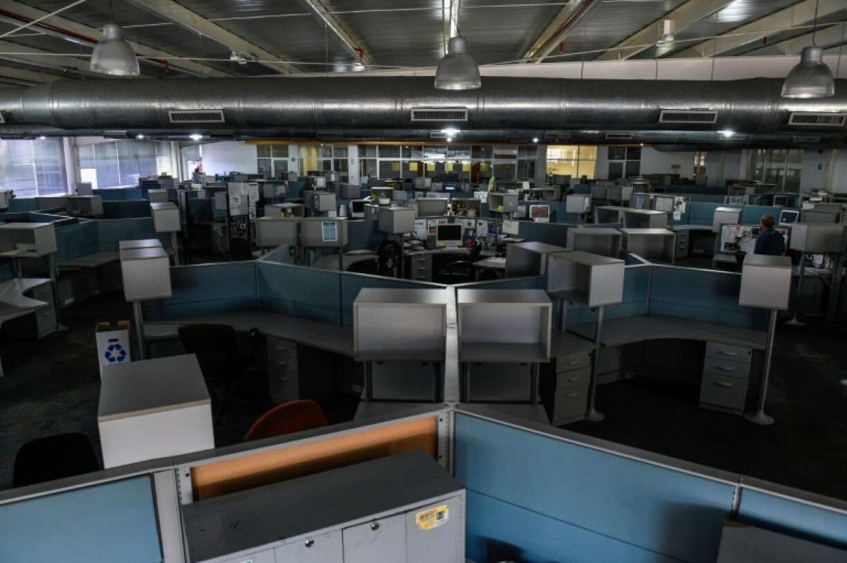 The newsroom of Venezuelan daily El Nacional in October 2018, shortly before it stopped its paper edition