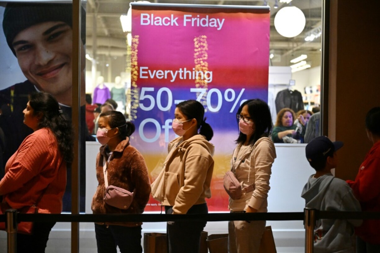 At the Citadel shopping center in Los Angeles, shoppers were able to get 'Black Friday' deals beginning Thursday evening, with shops remaining open all night