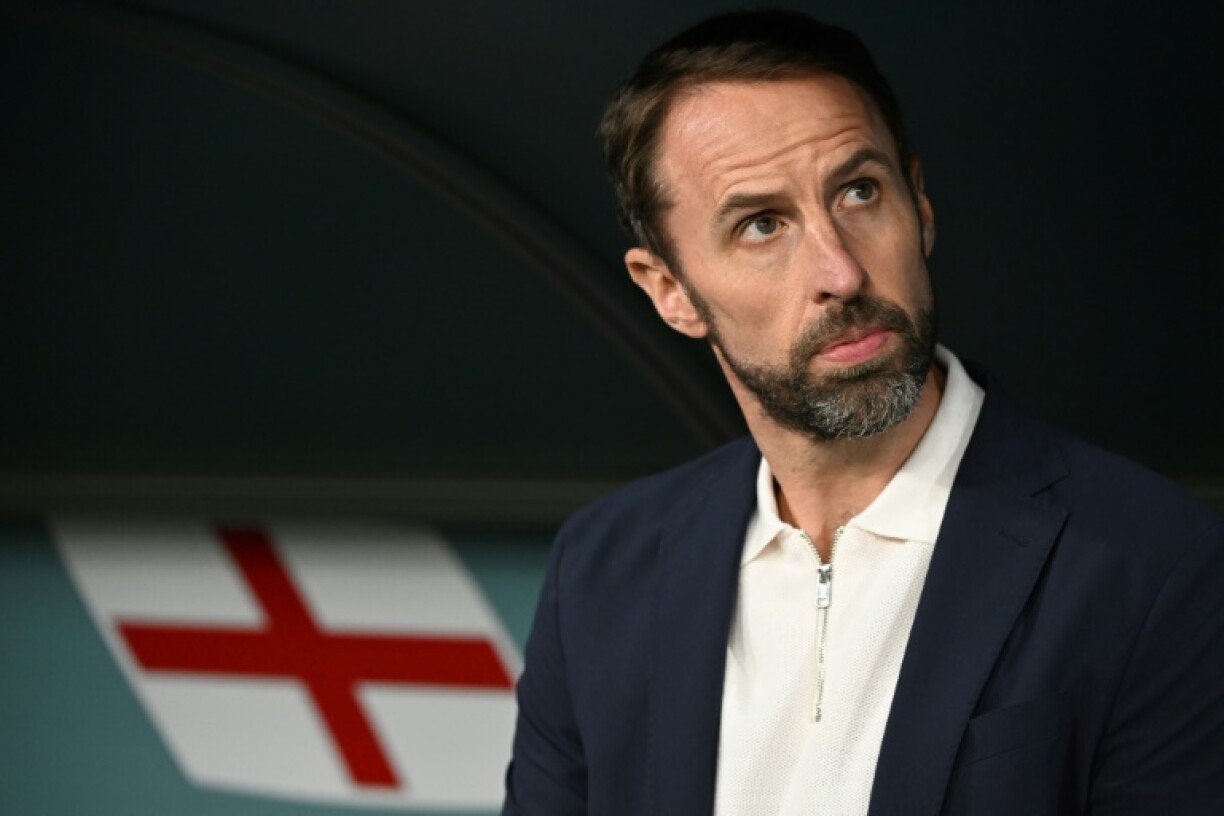 Au Qatar, le sélectionneur anglais Southgate dispute sa deuxième Coupe du monde à la tête des Three Lions, le 29 novembre 2022