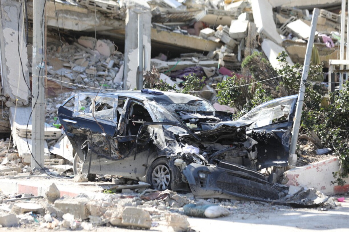 Den Auto, aus deem d'Hind Rajab a seng Famill dout gebuerge goufen.